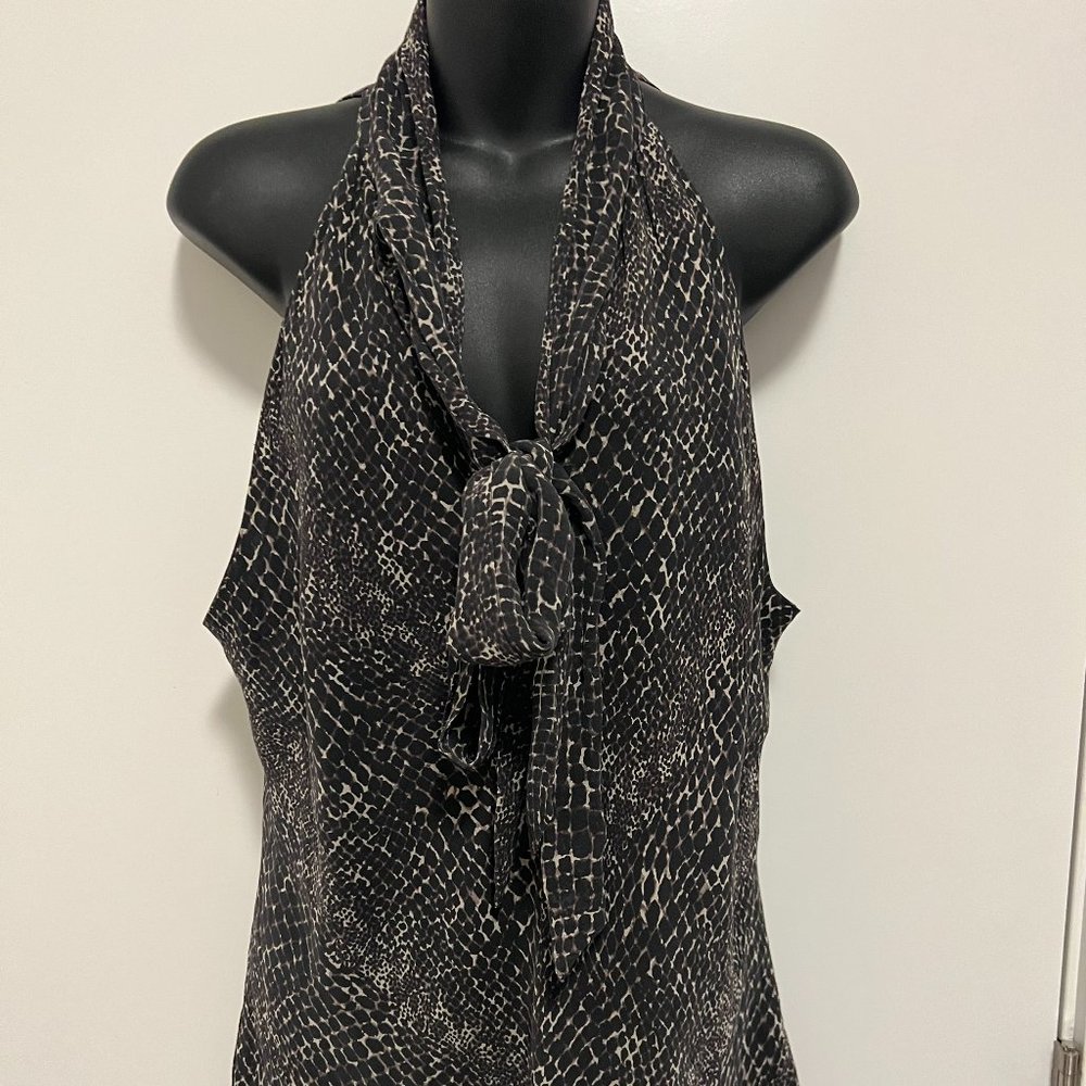 NWT Banana Republic silk halter with tie-neck